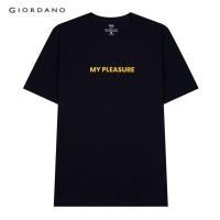 ราคา เสื้อ GIORDANO 2024 GIORDANO Mens Cotton Message Tee 01092303 (24543504947)