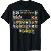 ราคา ผ้าฝ้าย 100 เสื้อยืดแฟชั่นผู้ชาย Nintendo Super Mario Periodic Table กราฟิก (42553417786)