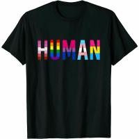 ราคา เสื้อยืดผ้าฝ้าย Unisex พิมพ์ลาย HUMAN สวมใส่ได้ทุกวัน (44322351500)