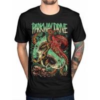 ราคา COD Parkway Drive Sharktopus Metalcore Killing With Smile Printing Plus Size ตัวเลือก Metal Core Band Theme Top Band Logo Element Printing Cotton Breathable Fabric Round Neck Casual Design Rock Band F