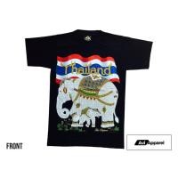 ราคา เสื้อยืดพิมพ์ลายช้างและธงไทย ทำจากฝ้ายบริสุทธิ์ สำหรับทุกไซส์ตั้งแต่ S ถึง 5XL (44422351381)