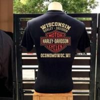 ราคา เสื้อยืดผ้าฝ้ายแท้ Harley ส 5XL ผู้ชาย วัสดุผ้าฝ้าย100 สวมใส่สบาย สไตล์ย้อนยุค (42209273279)