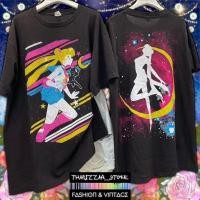 ราคา เสื้อยืดคลาสสิกพิมพ์ลายเซเลอร์มูนสีดำ ขนาดฟรีไซส์ แขนสั้น เหมาะสำหรับใส่ในโอกาสต่างๆ (24946003499)