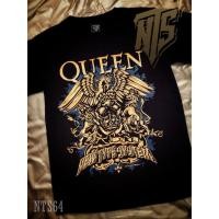 ราคา Queen Queen Queen Band ROCK Theme เสื้อยืดแขนสั้นพิมพ์เสื้อสีดําหนาผ้านุ่ม Unisex รอบคอ Casual Design ROCK Band Fan Must Have Top Classic Band Element เสื้อยืดขนาดเต็มตัวเลือก ROCK สินค้าเดียว (440087