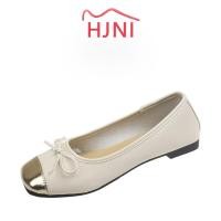 ราคา รองเท้าส้นเตี้ยสำหรับผู้หญิง อารมณ์ที่สง่างาม รองเท้าบัลเล่ต์โบว์ สแควร์สบายรองเท้าส้นเตี้ย (25793697906)