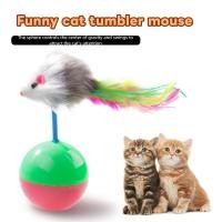 ราคา หมุนถ้วยเมาส์ของเล่นแมวแมว Self Entertainment Feather Teaser Cat Wand Cat ความเบื่อหน่ายบรรเทา Artifact อุปกรณ์ (41575093543)