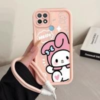 ราคา เคสสำหรับ OPPO A15 A15s A35 เคสโทรศัพท์กระต่ายสามสีซิลิโคนสายคล้องกันกระแทก (54300795909)
