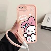 ราคา เคสสำหรับ Realme C2 Realme C2s OPPO A1K เคสโทรศัพท์กระต่ายสามสีซิลิโคนสายคล้องกันกระแทก (47600820910)