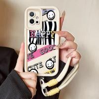 ราคา เคสสำหรับ VIVO Y75 Y55 5G Y55s Y33s Y33e Y30 5G Y52T T1 5G เคสโทรศัพท์รอยยิ้มสายคล้องสามสีซิลิโคนกันกระแทก (47400381950)