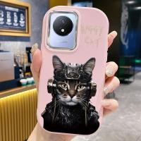 ราคา เคสสำหรับ VIVO Y02 Y02A Y02T Y02s Y11 2023 เคสโทรศัพท์แมวกันกระแทกกลมและอ้วน (44172047275)