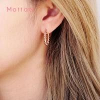 ราคา Motta Earring ต่างหูห่วงชุบทองคำขาวทรงเกลียวขนาด 15 mm (43617449395)