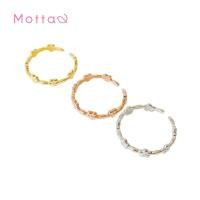 ราคา Motta Ring แหวนชุบทองคำขาวลายดอกไม้ (42517452563)