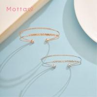 ราคา Motta Pearl Ribbon Bangle กำไลข้อมือชุบทองคำขาว ดีไซน์เก๋ เรียบหรูไม่แพ้ใคร (43413896831)
