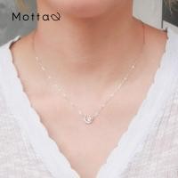 ราคา Motta Silver Necklace สร้อยคอเงินแท้พระจันทร์คู่หัวใจ (42516819347)