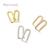 ราคา Motta Earring ต่างหูห่วงชุบทองคำขาวดีไซน์สุดเก๋ (41017453321)