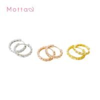 ราคา Motta Earring ต่างหูห่วงชุบทองคำขาว เพชรลายดอกไม้ (44011602653)