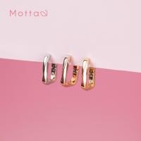 ราคา Motta Earring ต่างหูห่วงชุบทองคำขาว ทรงเหลี่ยมสุดชิค (51751269154)