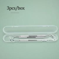 ราคา 3 ชิ้นทันตแพทย์ทําความสะอาดเครื่องมือกระจกทันตกรรมคู่ โพรบ เคียว เครื่องดูดฟันสแตนเลสทันตกรรมเครื่องมือผลิตภัณฑ์ชุดดูแลช่องปาก (27884986717)