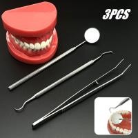 ราคา ชุด 3 ชิ้นทันตกรรมสุขอนามัยเครื่องมือเครื่องมือทันตแพทย์ Tartar Scraper Scaler แคลคูลัส Plaque Remover ทําความสะอาดฟัน Oral Care เครื่องมือ (27165457614)