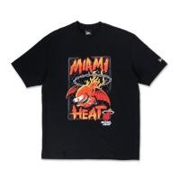 ราคา New Era เสื้อยืดแขนสั้นรุ่น Miami Heat NBA Gnarly Black Oversized Short Sleeve T Shirt (29666694604)