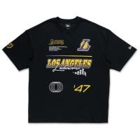 ราคา New Era เสื้อยืดแขนสั้นรุ่น Los Angeles Lakers Nba Racing Black Oversized Short Sleeve T Shirt (29442250026)