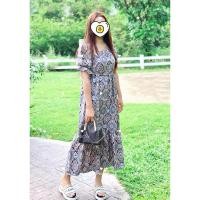 ราคา เดรสยาว ลายไทยผ้านิ่มใส่สบาย (25171906590)