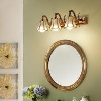 ราคา ไฟหน้ากระจกวินเทจโคมไฟแต่งหน้าโต๊ะเครื่องแป้งห้องน้ําสีบรอนซ์ (48850524166)