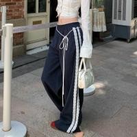 ราคา ฤดูใบไม้ร่วงใหม่เวอร์ชั่นเกาหลีลูกไม้ของผู้หญิงเย็บปะติดปะต่อกันเอวสูงหลวมสบายๆกางเกงลําลองอเนกประสงค์ 240902 (26809944865)