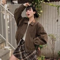 ราคา แจ็คเก็ตเบสบอลหนังนิ่มสำหรับผู้หญิง ทรงหลวม สไตล์ฤดูใบไม้ร่วง 250926 (44371565207)