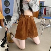 ราคา ฤดูหนาวกางเกงขาสั้นผ้าลูกฟูกทรงตรงลําลองเอวสูงสําหรับผู้หญิงใหม่ 251105 (52350860742)