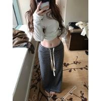 ราคา กางเกงขากว้างถักเอวต่ำ สไตล์เกาหลี สำหรับฤดูใบไม้ร่วง 251024 (49950112734)