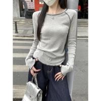 ราคา เสื้อยืดแขนยาวคอกลมสำหรับผู้หญิงสไตล์เกาหลีใหม่สำหรับฤดูใบไม้ร่วง 251024 (46650122646)