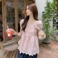ราคา ฤดูร้อนไหล่ข้างเดียวผู้หญิงลูกไม้ ผ้าแจ็คการ์ด พัฟแขนเสื้อ 250604 (43703182606)