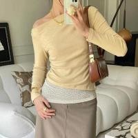 ราคา เสื้อลูกไม้เย็บปะติดปะต่อกันแขนยาว สไตล์ฤดูใบไม้ร่วงสำหรับผู้หญิง 250812 (42712390486)