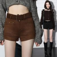 ราคา กางเกงขาสั้นเอวสูง สไตล์เกาหลี สำหรับฤดูใบไม้ร่วง สีทึบหนังกวาง 251014 (41624071554)