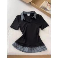 ราคา เสื้อยืดสก๊อตรองแขนสั้นสำหรับผู้หญิงในฤดูร้อน แบบลำลอง รหัส 250813 (40662562876)