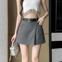 ราคา ฤดูร้อนย้อนยุคผู้หญิงจีบเอวสูง ก เส้น กระโปรงกางเกงขากว้าง 250429 (29885397253)