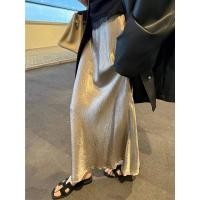 ราคา ฤดูใบไม้ผลิแฟชั่นเกาหลีสีทึบผู้หญิงกลางความยาวเอวสูงกระโปรง หางปลา 250225 (29627426709)