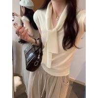 ราคา เสื้อกั๊กด้านในคอวีผูกเชือกผู้หญิงฤดูใบไม้ผลิเสื้อแขนกุดด้านบน 250308 (28928890355)