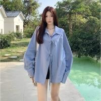 ราคา ฝรั่งเศสย้อนยุคฤดูใบไม้ผลิการออกแบบความรู้สึกปกผูกโบว์เสื้อแขนยาว 250214 (28926156986)