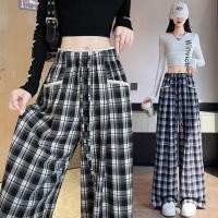 ราคา กางเกงขาบานผ้าลินินสก๊อตสำหรับผู้หญิง ดีไซน์หลวม สูงเอว เหมาะกับฤดูหนาว 250919 (28441794214)