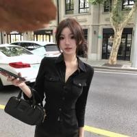 ราคา ฤดูใบไม้ผลิปกแขนยาวเอวผูกผู้หญิงเสื้อด้านบน 250313 (27429424445)
