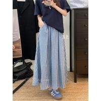 ราคา ฤดูใบไม้ผลิใหม่ลายสก๊อตหลวม Fitting ผู้หญิงเอวสูงอเนกประสงค์ A line กระโปรงยาวปานกลาง 250218 (26676583197)