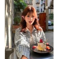 ราคา ฤดูใบไม้ผลิลูกไม้ผีเสื้อพิมพ์ลายสก๊อตเสื้อเชิ้ตแขนยาวผู้หญิงด้านบน 250417 (26033844961)