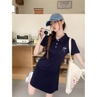 ราคา ฤดูร้อนใหม่เกาหลีโปโลคอโบว์ ก เส้น ชุดเดรสสั้นผู้หญิง 240709 (25633267369)