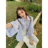 ราคา เสื้อเบลาส์ แขนยาว ทรงหลวม ป้องกันแดด ลายทาง แฟชั่นฤดูใบไม้ผลิ และฤดูร้อน สไตล์เกาหลี สําหรับผู้หญิง 240412 (25473804392)