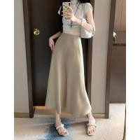 ราคา กระโปรงยาวปานกลาง ผ้าซาติน เข้ารูป สีพื้น แฟชั่นฤดูร้อน สําหรับผู้หญิง (23747981950)