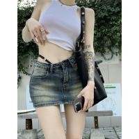 ราคา กระโปรงยีนสั้น ทรงไม่สมมาตร แฟชั่นฤดูร้อน สําหรับผู้หญิง (22868570711)