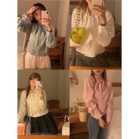 ราคา เสื้อเบลาส์ แขนยาว ผูกโบว์ สีพื้น สไตล์เกาหลี แฟชั่นฤดูใบไม้ผลิ สําหรับผู้หญิง (22541915163)