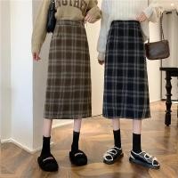 ราคา กระโปรงยาว เอวสูง ทรงเอ ลายตารางหมากรุก แฟชั่นฤดูใบไม้ร่วง สไตล์เกาหลี สําหรับผู้หญิง (22481519763)